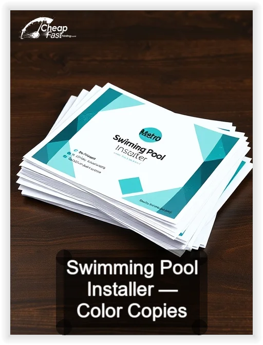 Swimming Pool Installer business card design sample