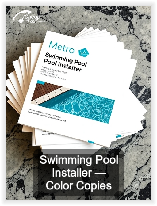 Swimming Pool Installer business card design sample