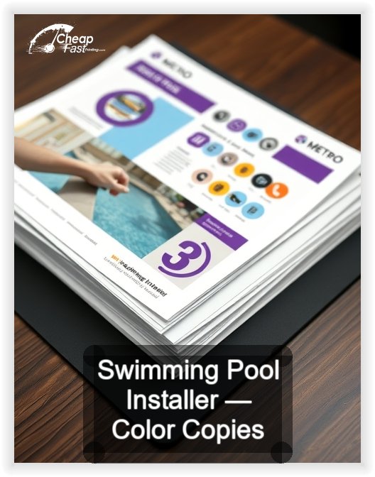 Swimming Pool Installer business card design sample