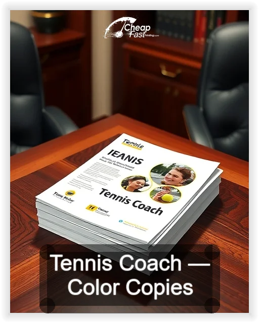 Tennis Coach business card design sample