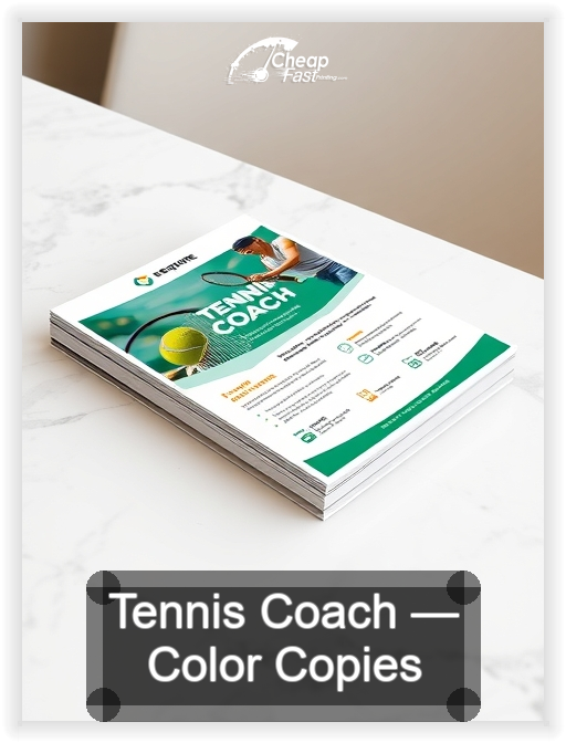 Tennis Coach business card design sample