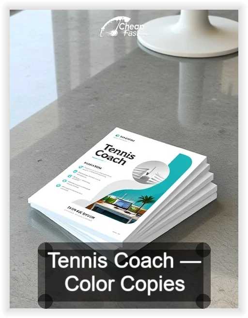 Tennis Coach business card design sample