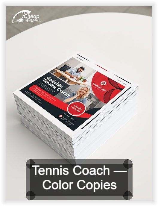 Tennis Coach business card design sample