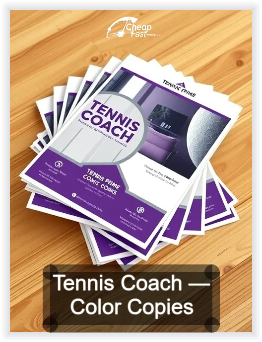 Tennis Coach business card design sample