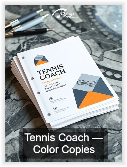 Tennis Coach business card design sample