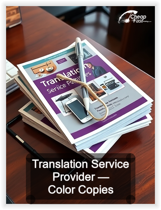 Translation Service Provider business card design sample