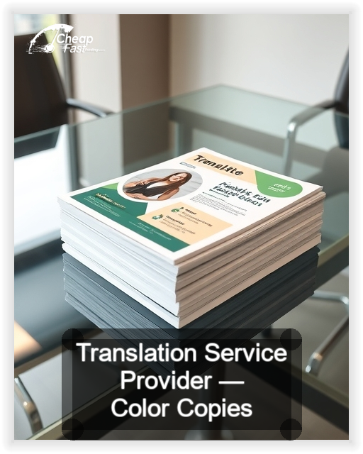 Translation Service Provider business card design sample