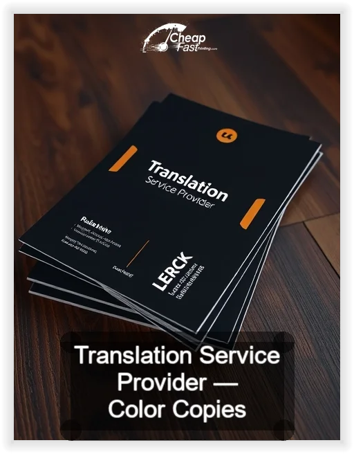 Translation Service Provider business card design sample