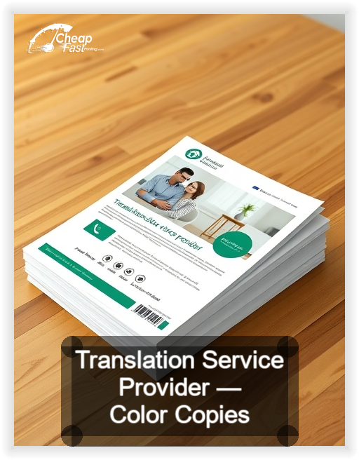 Translation Service Provider business card design sample