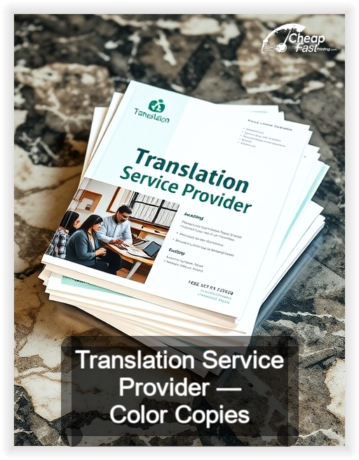 Translation Service Provider business card design sample