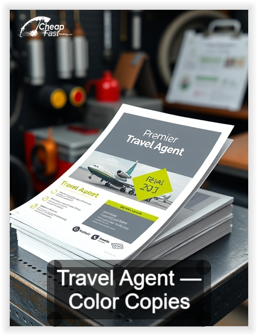 Travel Agent business card design sample