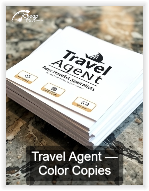 Travel Agent business card design sample