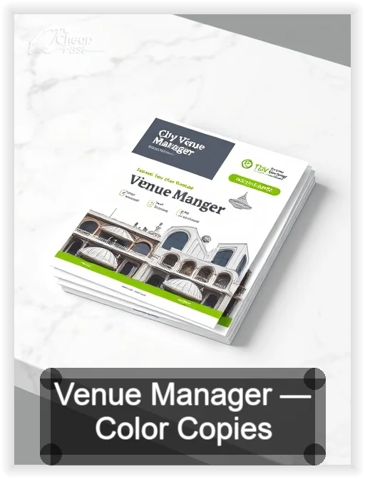 Venue Manager business card design sample