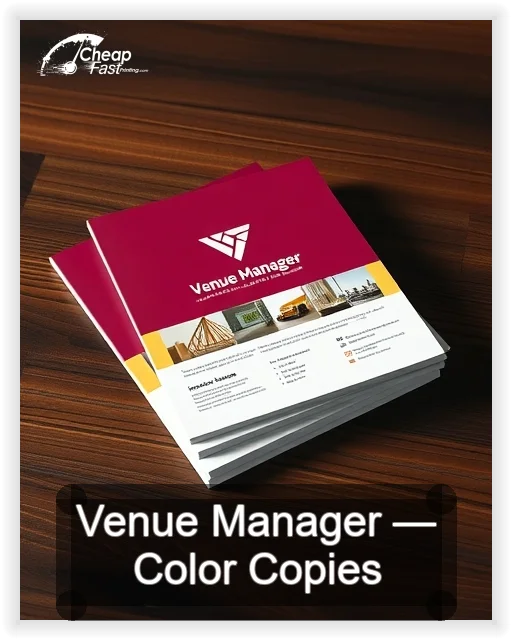 Venue Manager business card design sample