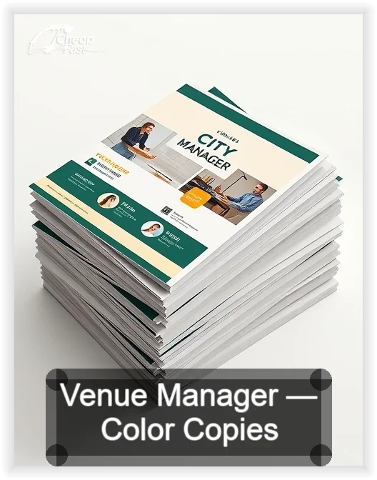 Venue Manager business card design sample