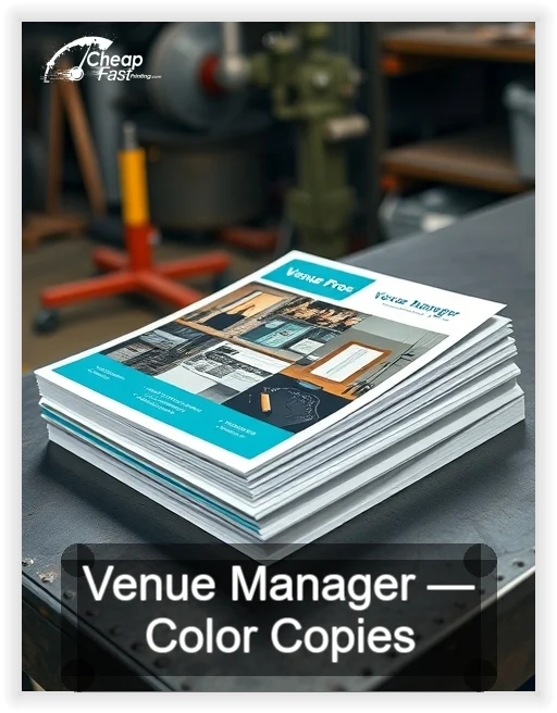 Venue Manager business card design sample