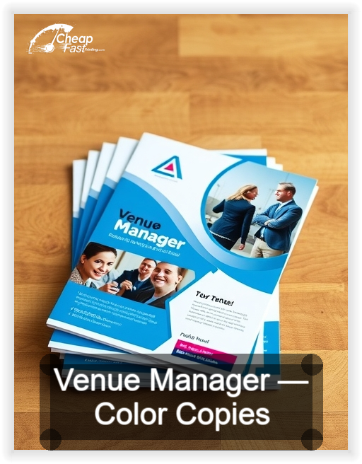 Venue Manager business card design sample