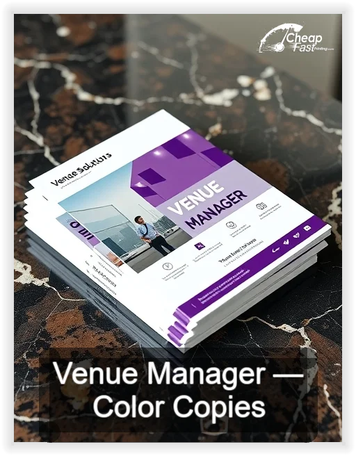 Venue Manager business card design sample