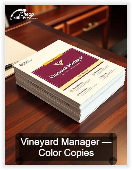 Vineyard Manager business card design sample