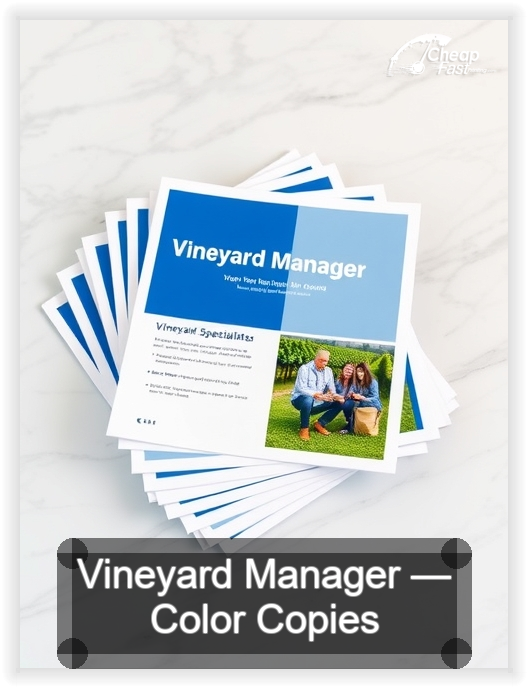 Vineyard Manager business card design sample