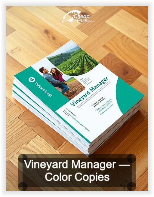 Vineyard Manager business card design sample