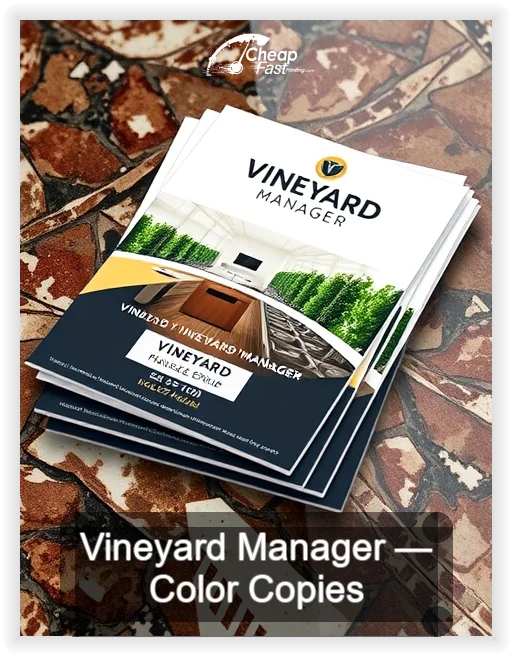 Vineyard Manager business card design sample