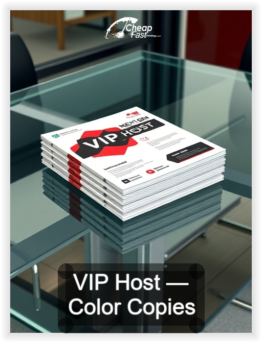 Vip Host business card design sample