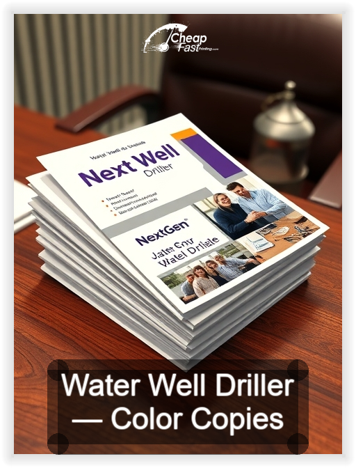 Water Well Driller business card design sample