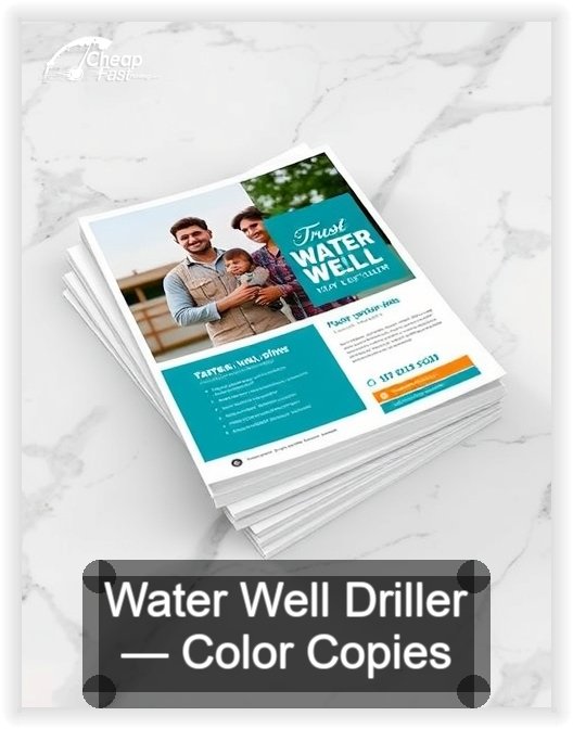 Water Well Driller business card design sample