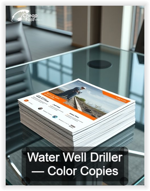 Water Well Driller business card design sample