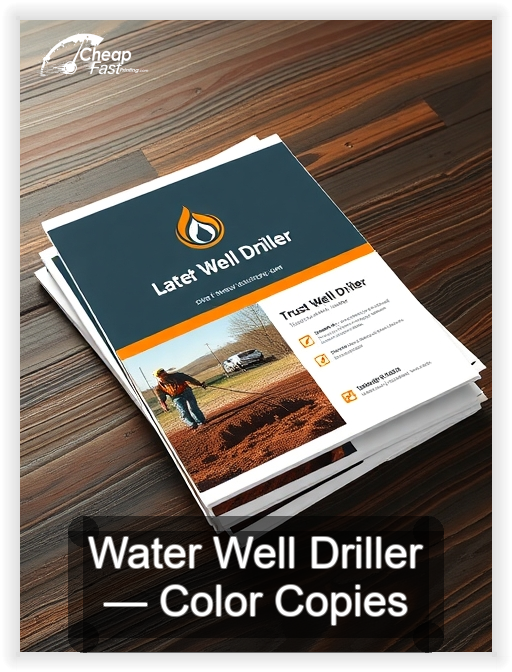 Water Well Driller business card design sample