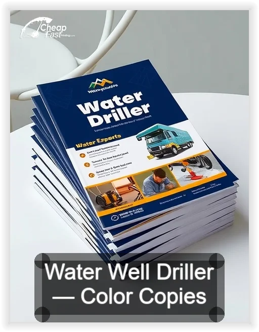Water Well Driller business card design sample