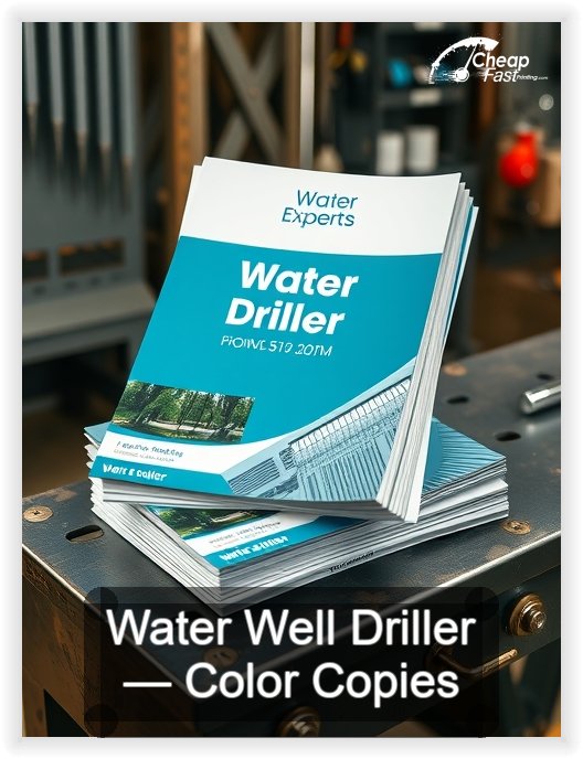 Water Well Driller business card design sample