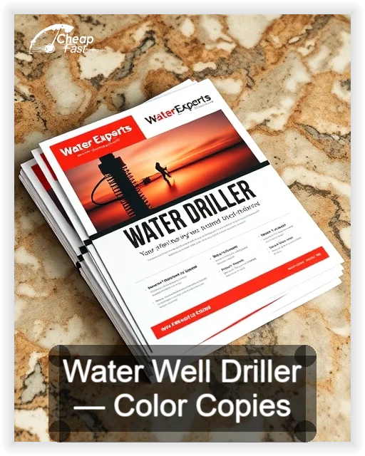 Water Well Driller business card design sample