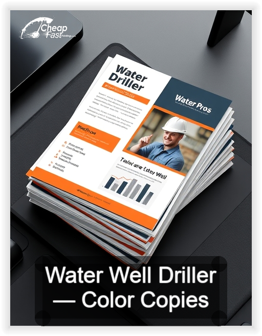 Water Well Driller business card design sample