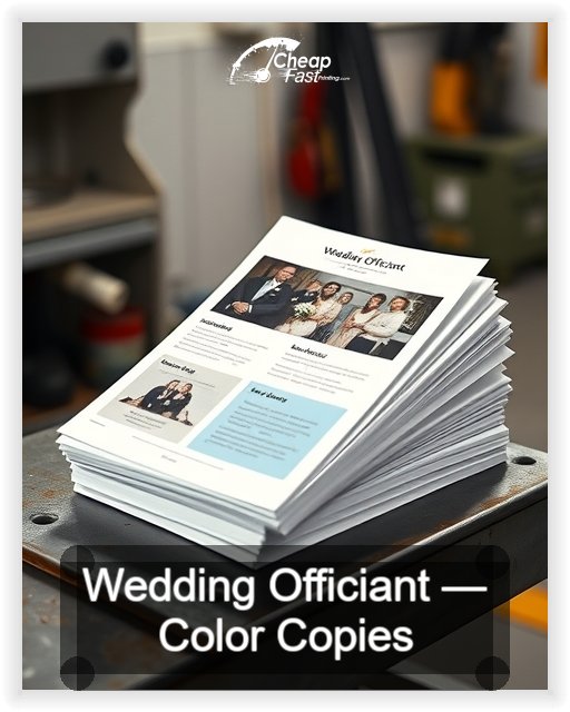 Wedding Officiant business card design sample