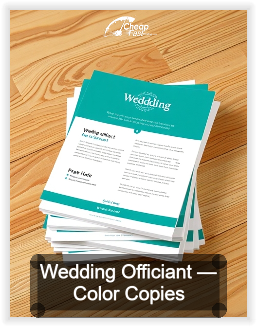 Wedding Officiant business card design sample