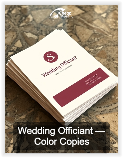 Wedding Officiant business card design sample