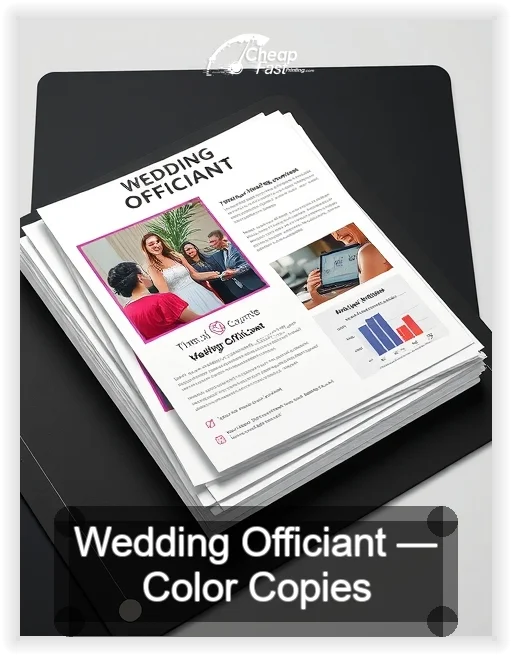 Wedding Officiant business card design sample