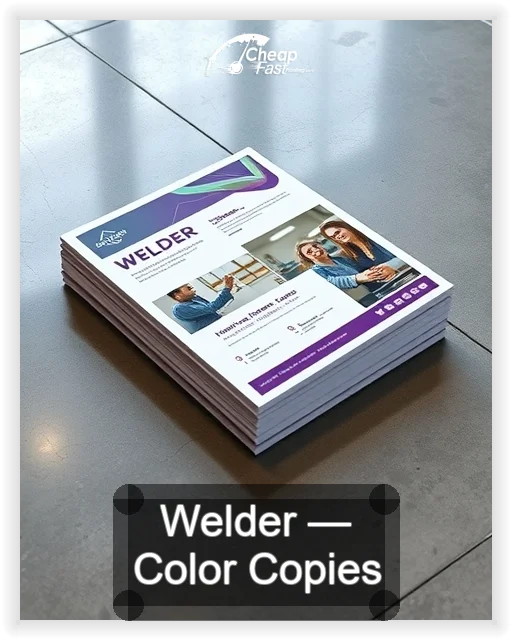 Welder business card design sample