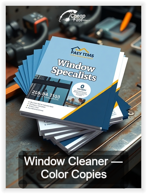 Window Cleaner business card design sample
