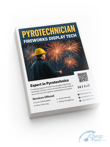 500 Pyrotechnician Fireworks Display Tech Color Copies