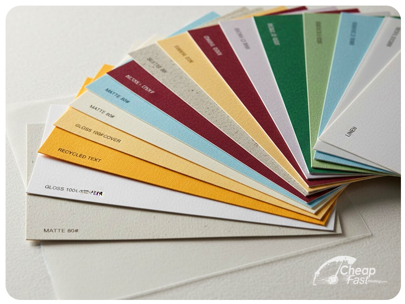 Paper stock options for document printing
