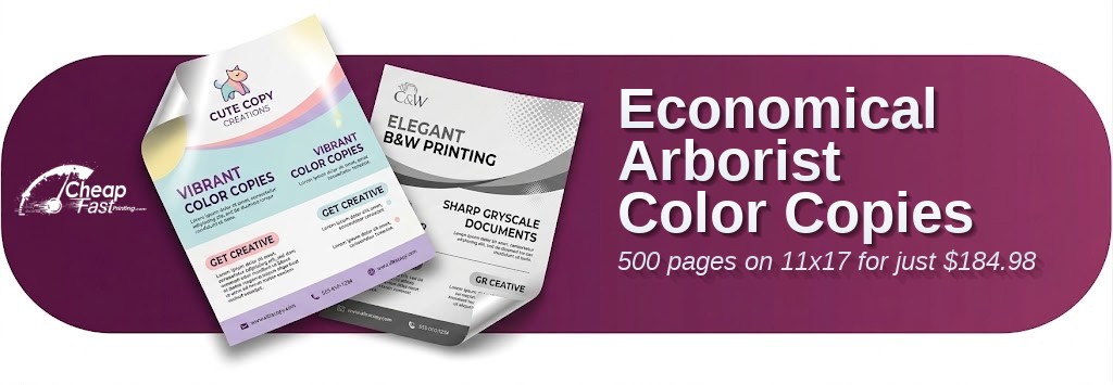 500 Economical 11x17 20lb Bond Arborist Color Copies