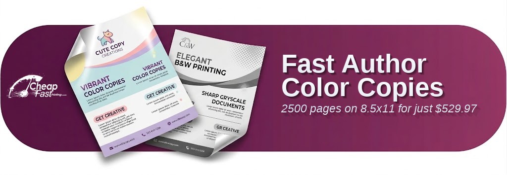 2500 Fast 8.5x11 65lb Cover Author Color Copies