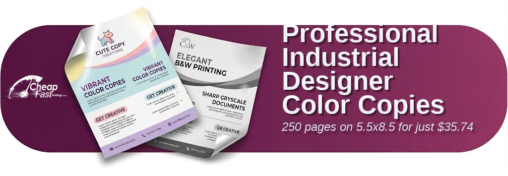 250 Professional 5.5x8.5 28lb Bond Industrial Designer Color Copies