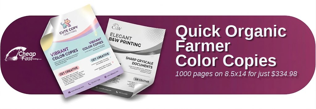 1000 Quick 8.5x14 65lb Cover Organic Farmer Color Copies