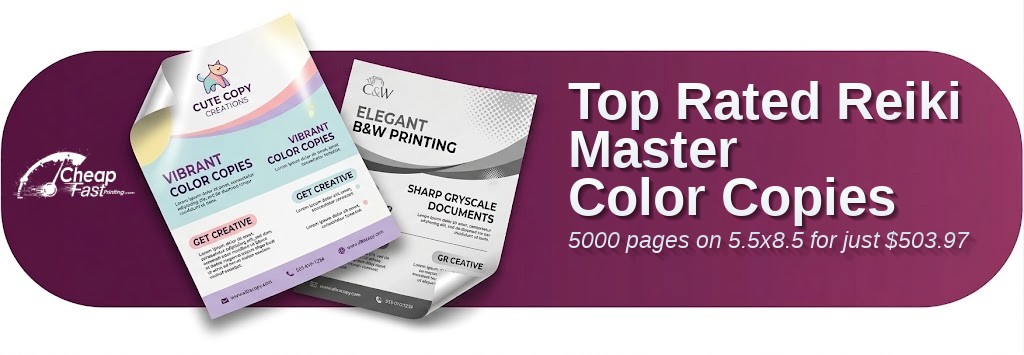 5000 Top Rated 5.5x8.5 32lb Bond Reiki Master Color Copies