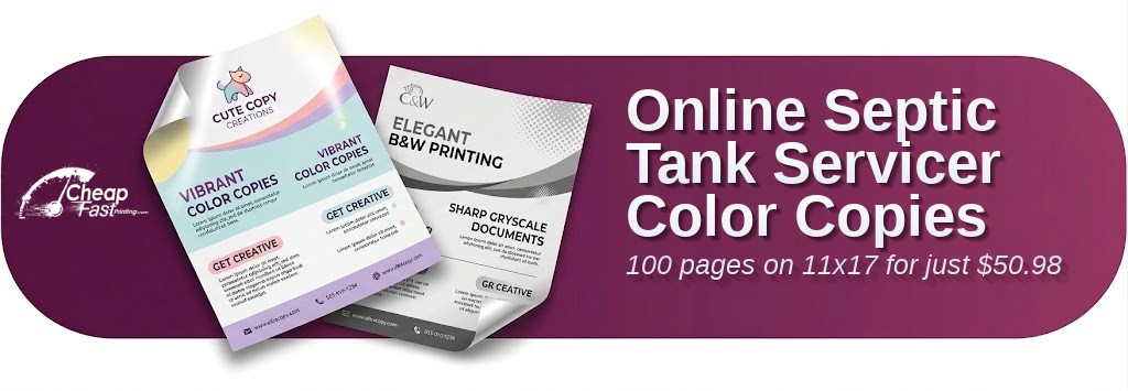 100 Online 11x17 80lb Cover Septic Tank Servicer Color Copies