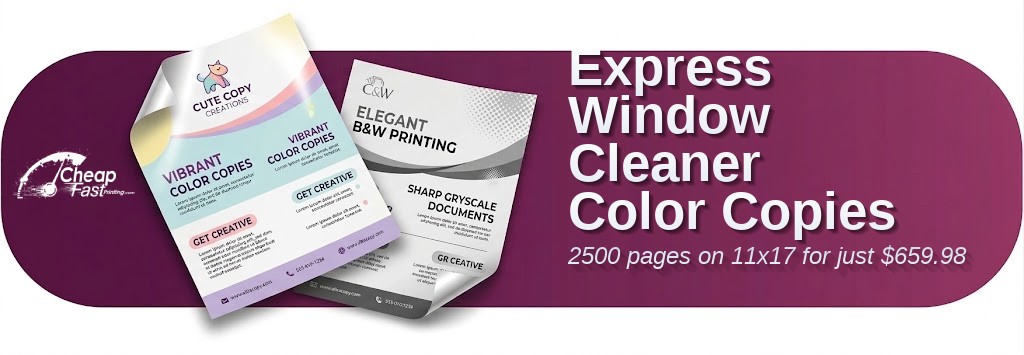 2500 Express 11x17 28lb Bond Window Cleaner Color Copies